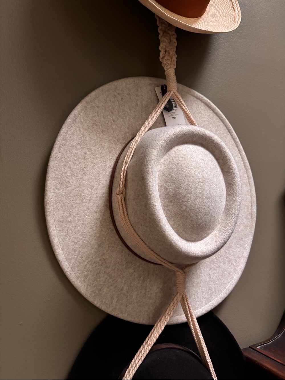 torrid Oatmeal Boater Hat with Brown Trim